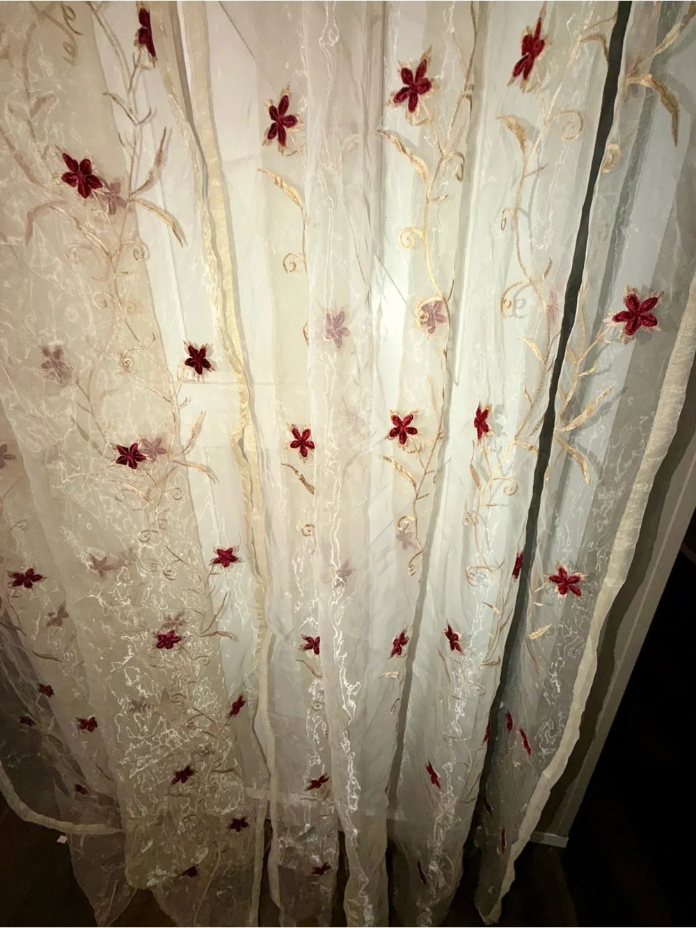 Unknown embroidered sheer